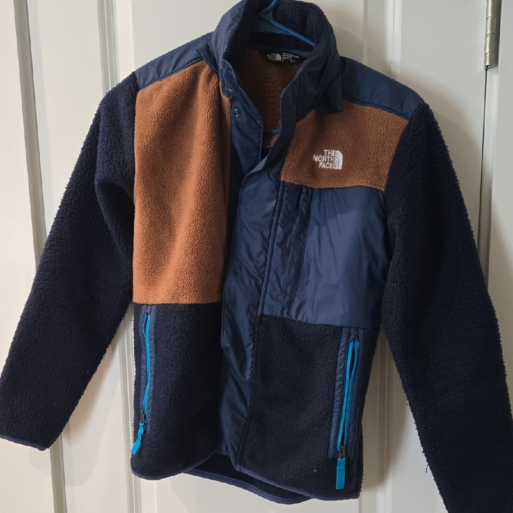 The North Face Kids' Blue and Brown Puffer Jacket